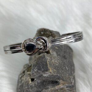 PAJ BB Bracelet With Blue Sapphire 18K Electroplate over Brass Bangle